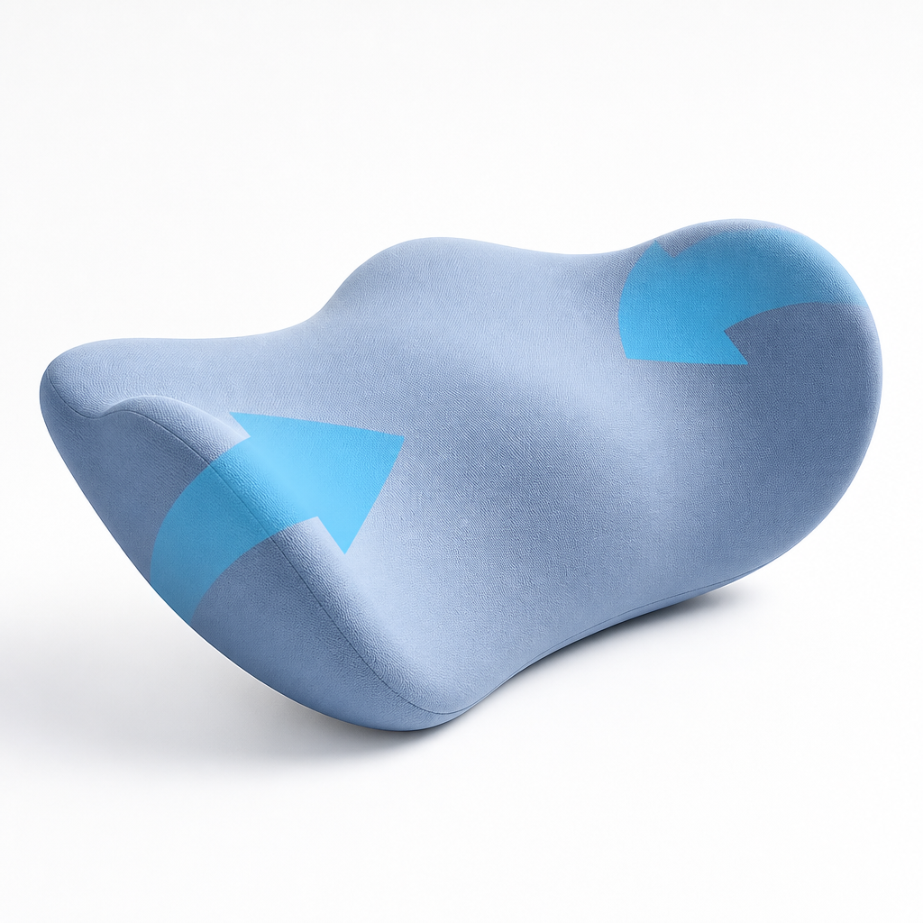 Lumbar Support Pillow Contouring Memory Foam Washable Cover