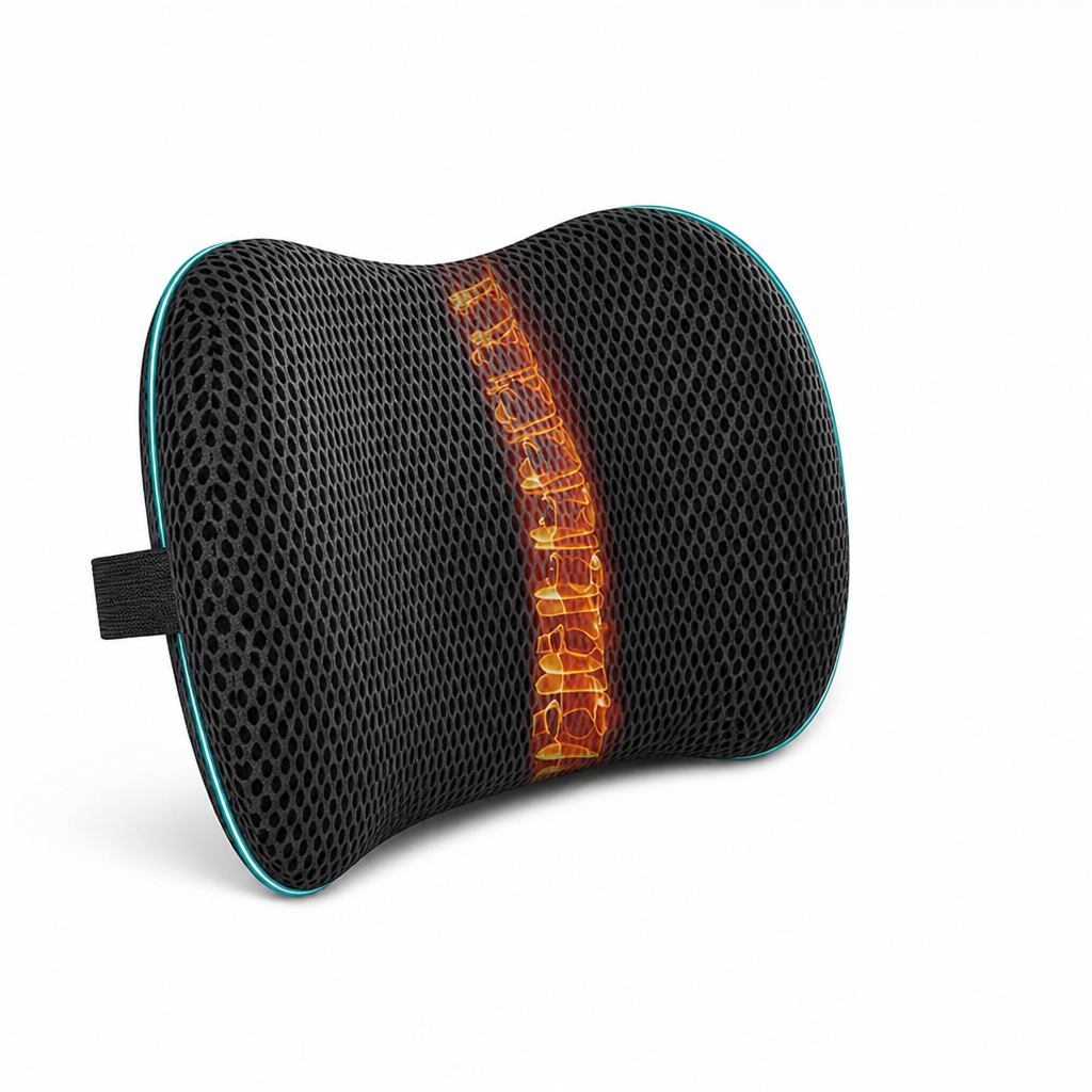 Lumbar Support Pillow Ergonomic High-Density Memory Foam Adjustable Strap