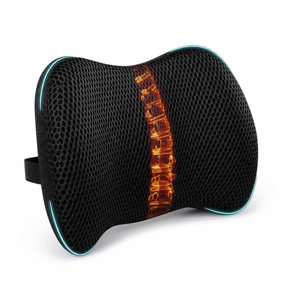 Lumbar Support Pillow Ergonomic Memory Foam Adjustable Straps