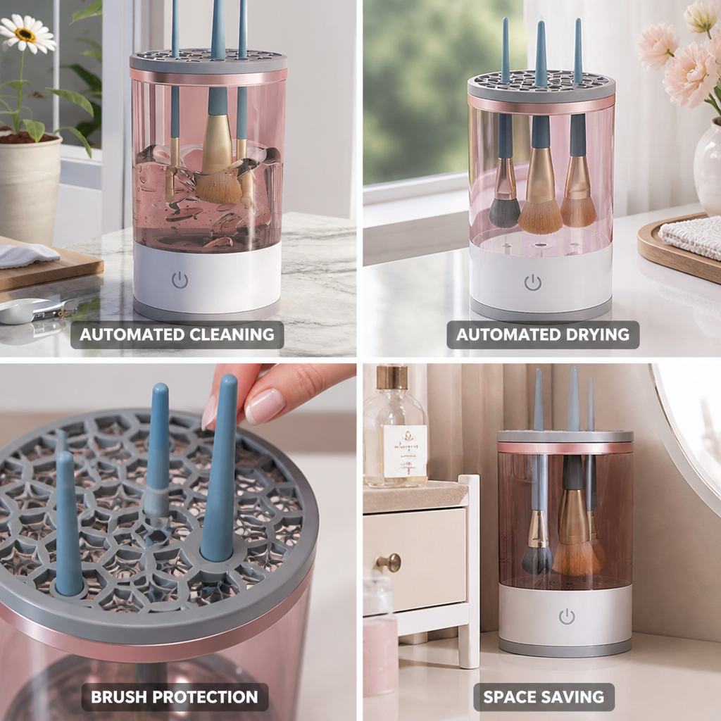 Makeup Brush Cleaner Automatic Spin Clean & Dry