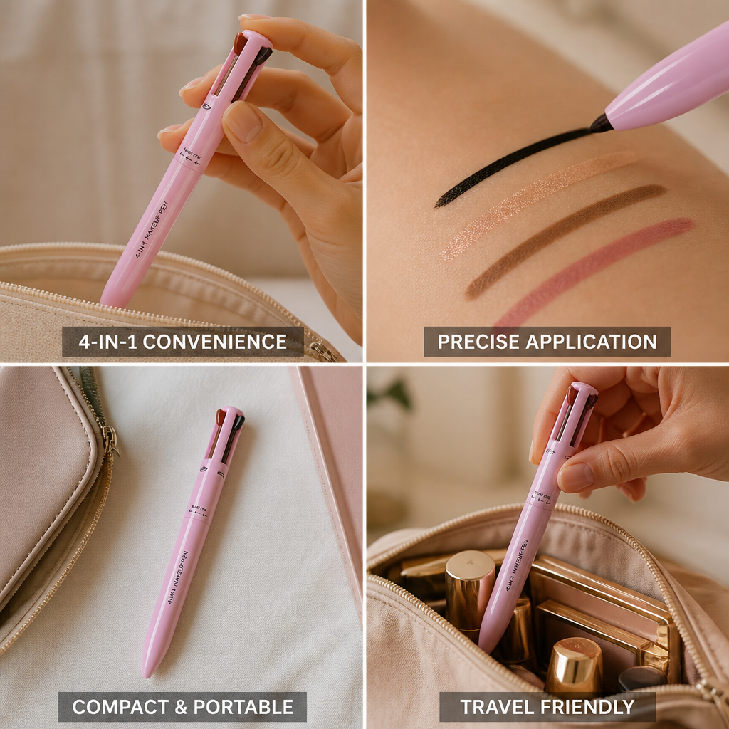 Makeup Pencil 4-in-1 Precision Tip Travel Size