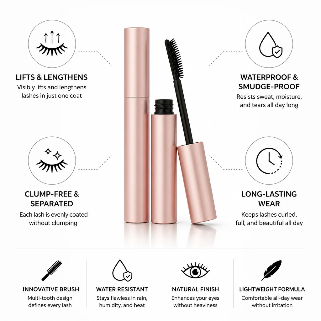 Mascara Lash-Lift & Volumizing Waterproof Clump-Free