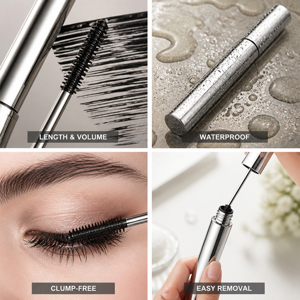Mascara Lengthening & Volumizing Waterproof Precision Spiral Brush