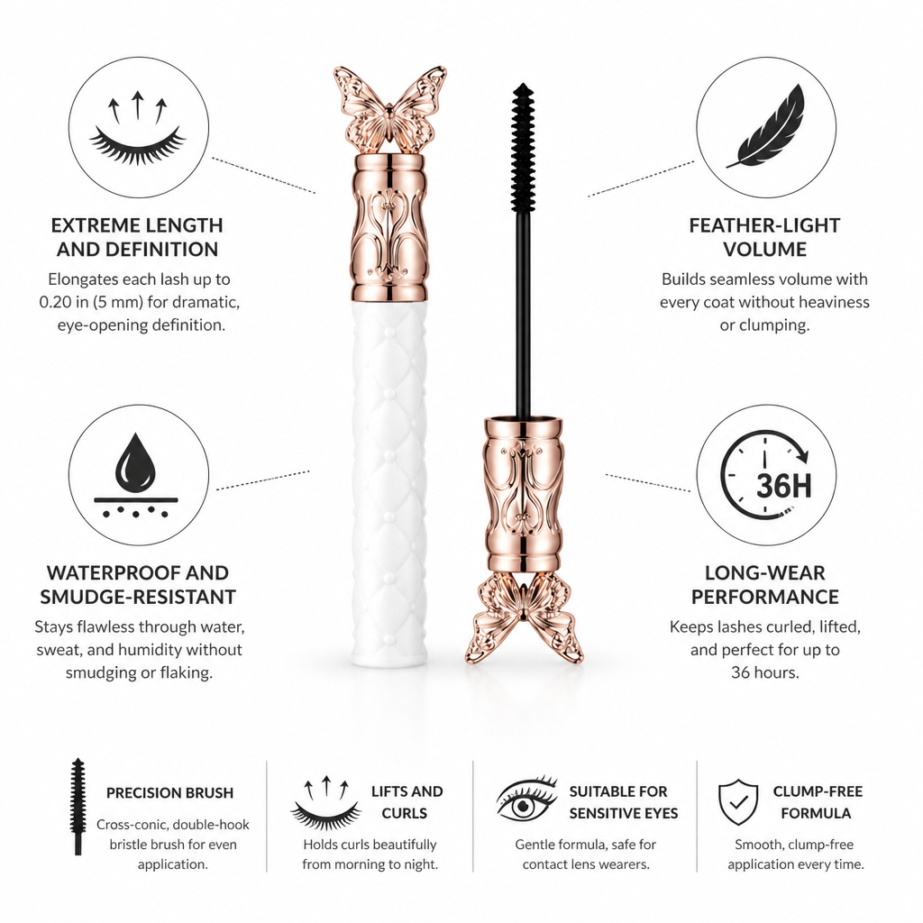 Mascara Waterproof Lengthening & Volumizing
