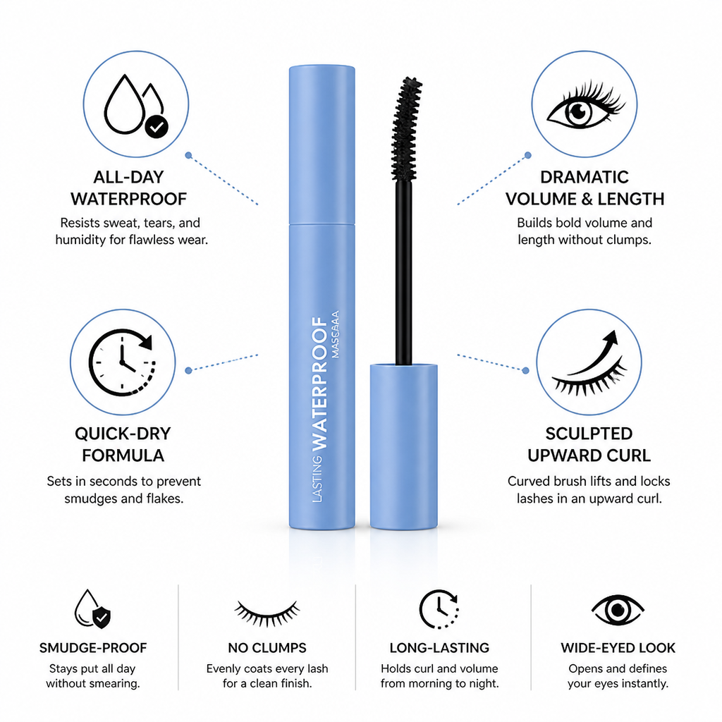 Mascara Waterproof Volumizing Sculpted Curl