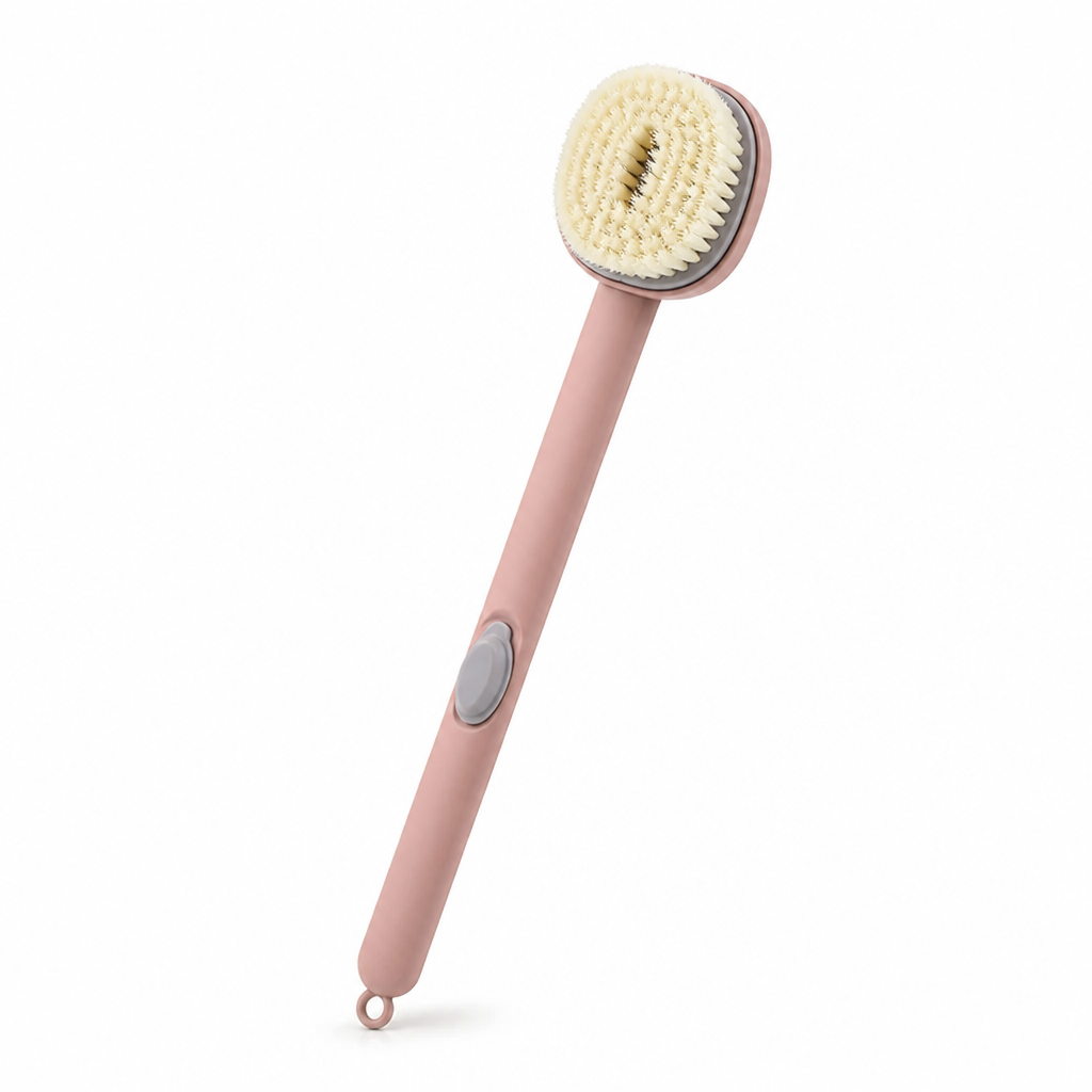 Massage Bath Brush Long Ergonomic Handle & Natural Boar Bristles