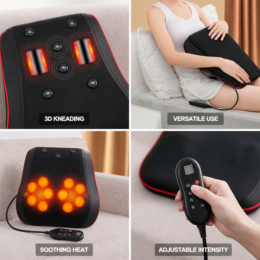 Massage Cushion Shiatsu 3D Kneading & Heat