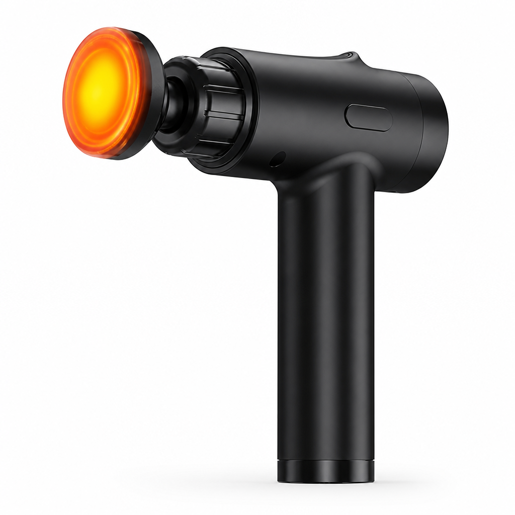 Massage Gun Deep Tissue LED Heating 7 Attachments