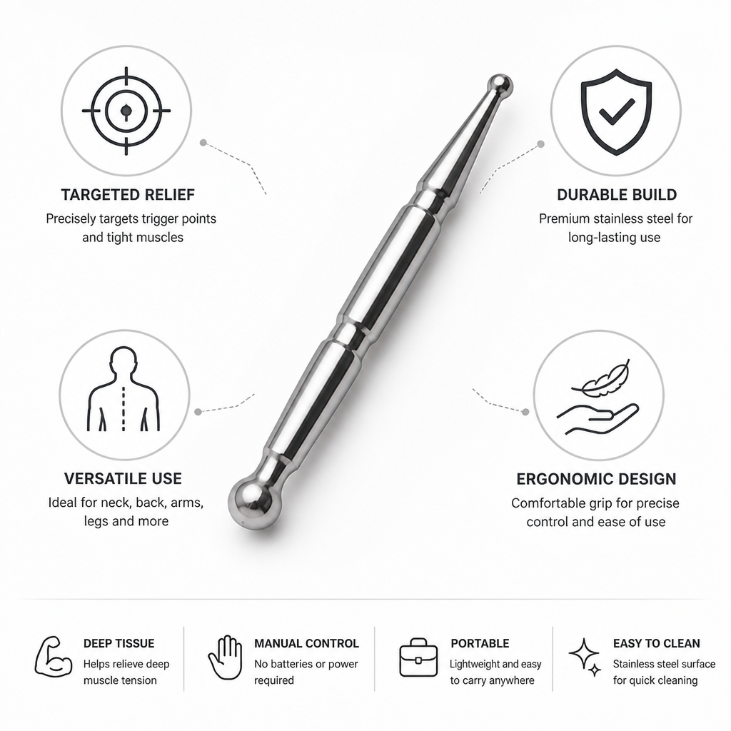 Massage Pen Stainless Steel Ergonomic Trigger Point