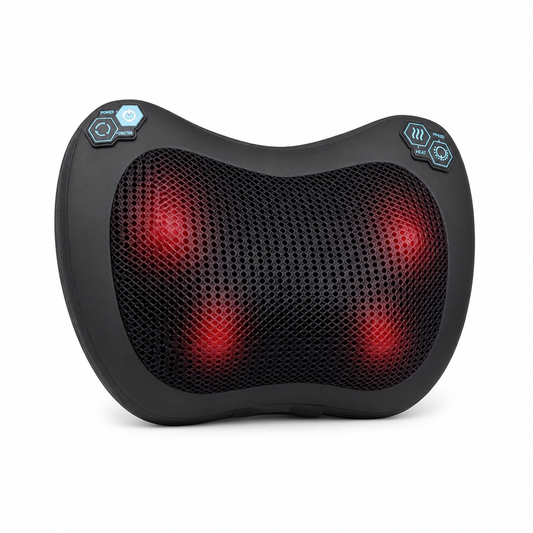 Massage Pillow 3D Kneading 4 Heads Warming Light