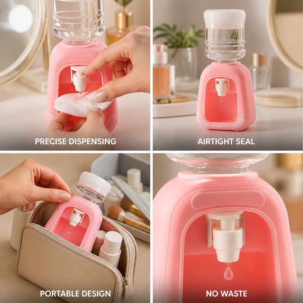 Micellar Water Dispenser Precise One-Press Airtight Seal
