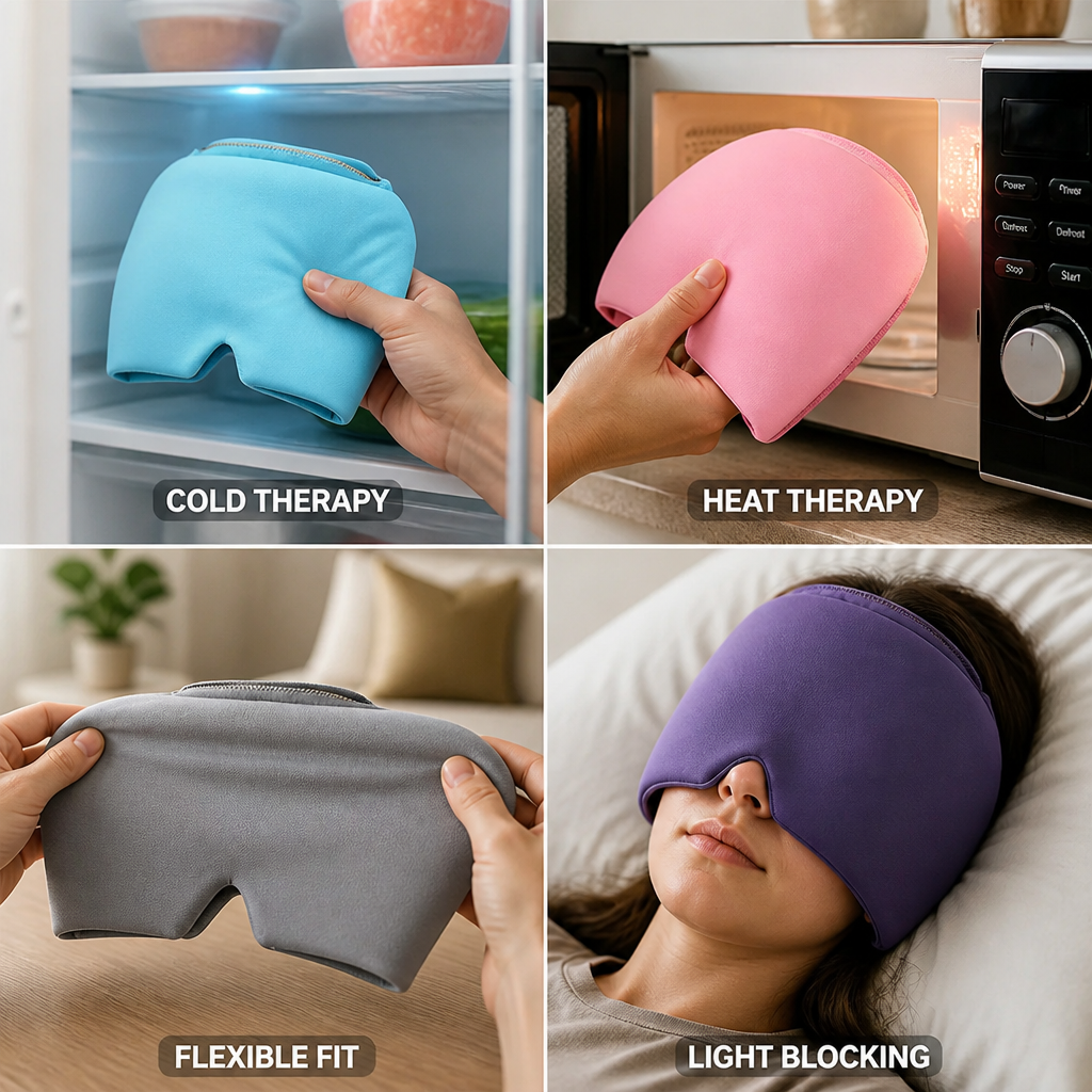 Migraine Relief Cap Cold & Heat Therapy Adjustable Fit