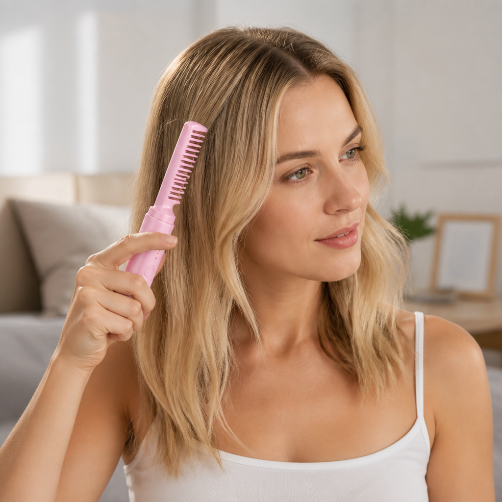 Mini Hair Styler Ceramic-Coated USB Rechargeable
