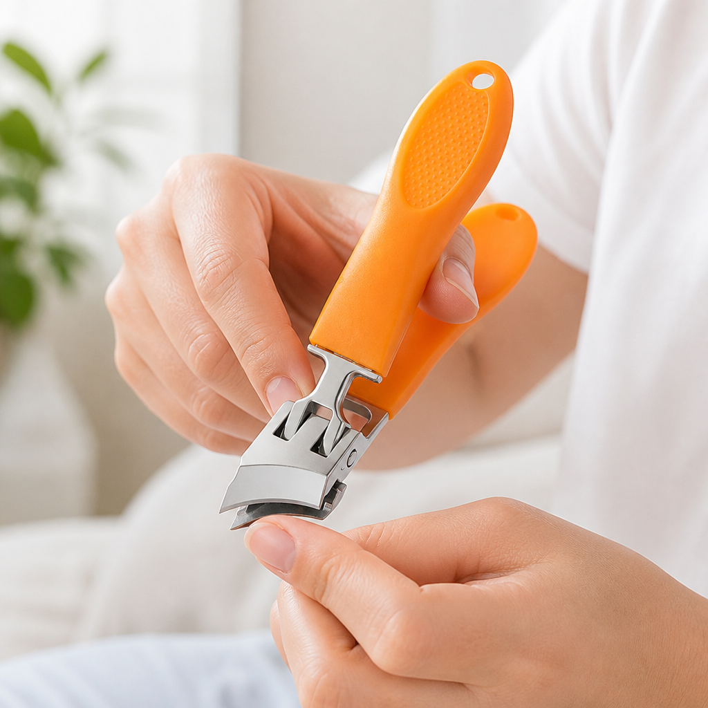 Nail Clipper Wide Opening Splatter Guard & Ergonomic Grip