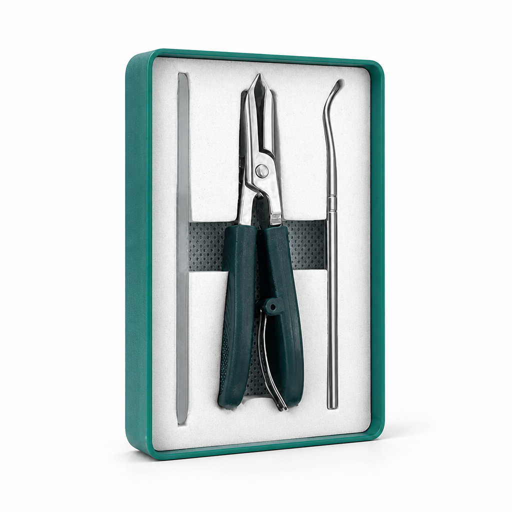 Nail Clippers Angled Blade Stainless Steel Long Handle