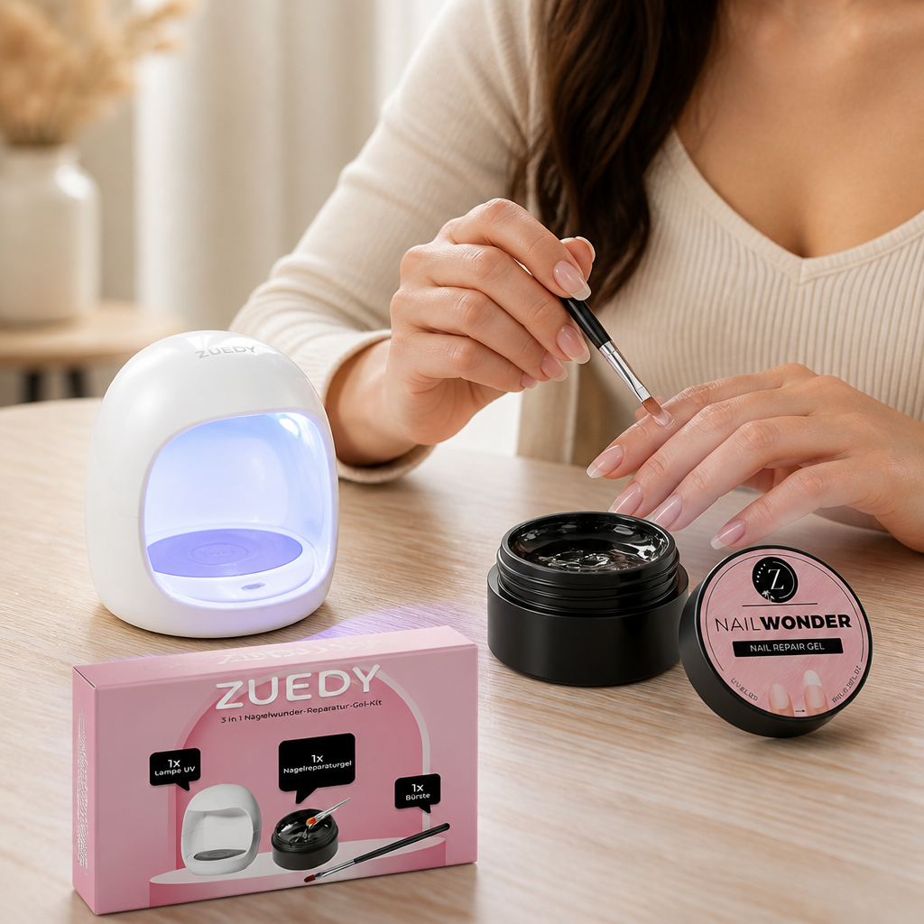 Nail Repair Gel Kit 3-in-1 LED Lamp & Brush