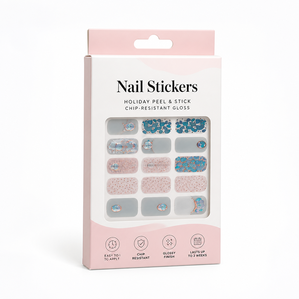 Nail Stickers Holiday Peel & Stick Chip-Resistant Gloss