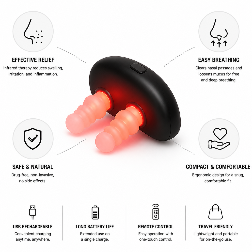 Nasal Relief Device Targeted Infrared USB Rechargeable
