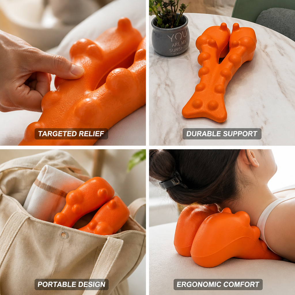 Neck & Back Massage Pillow - Ergonomic Acupressure Support