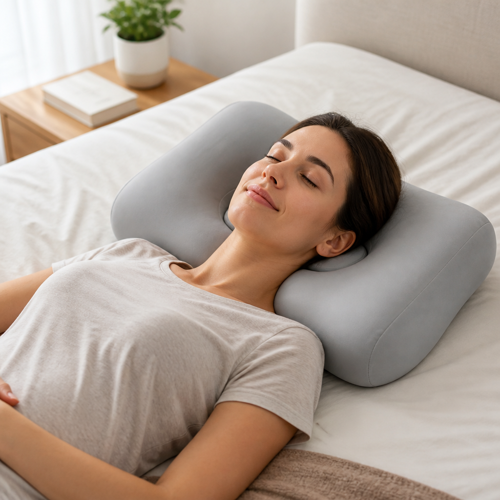 Neck Pillow Contoured Breathable Gel Washable Cover