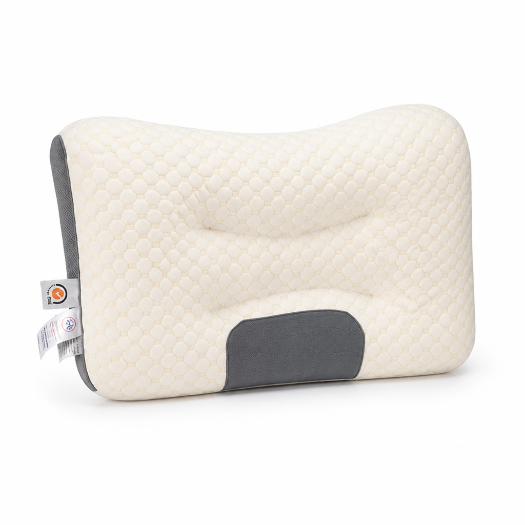 Neck Pillow Ergonomic Contoured Breathable & Hypoallergenic Washable Cover