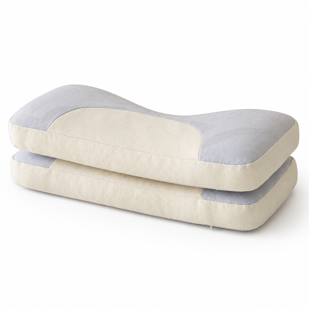 Neck Roll Pillow Ergonomic Contour Pressure-Relief Hypoallergenic