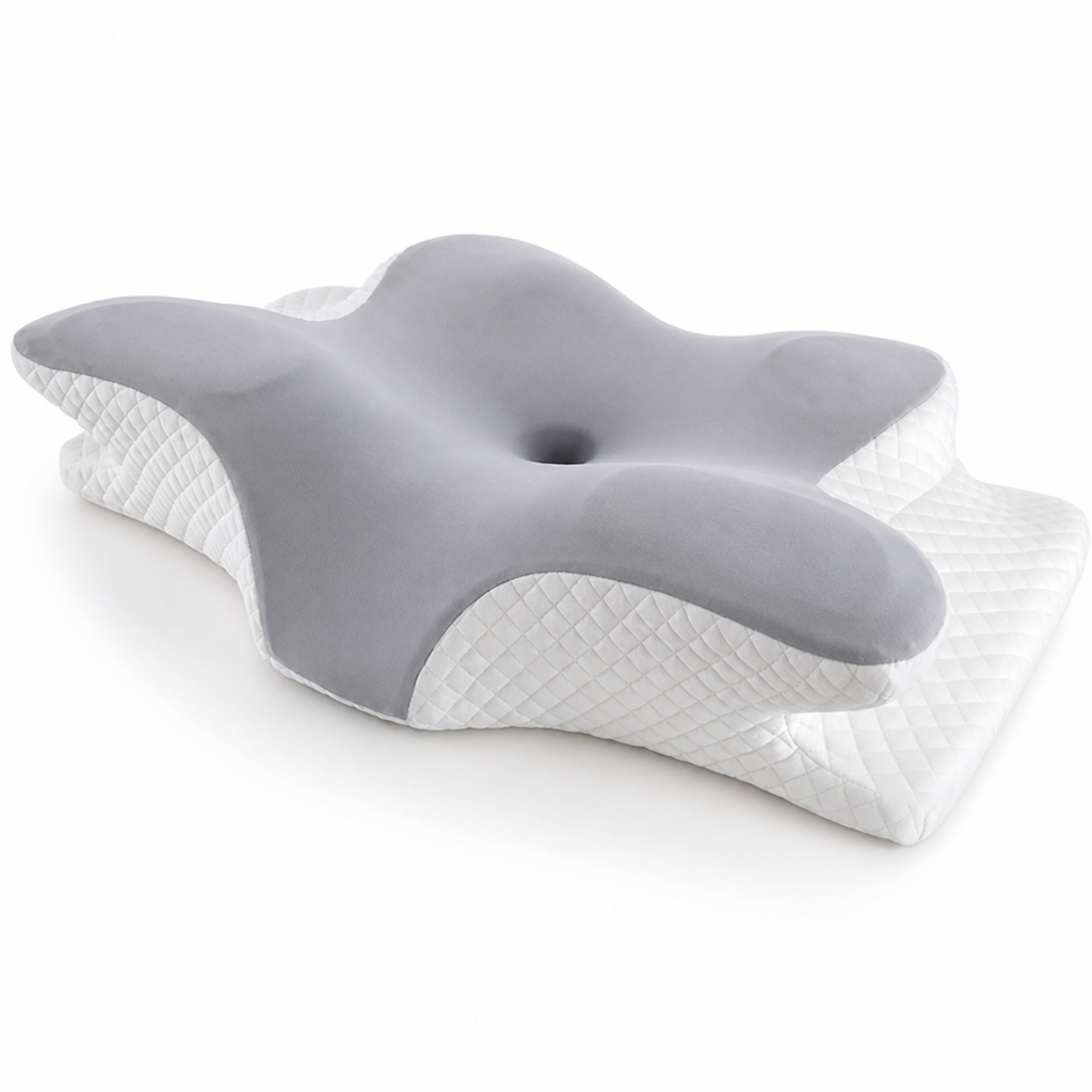 Neck Support Pillow Ergonomic Contour Breathable Hypoallergenic Removable Cover