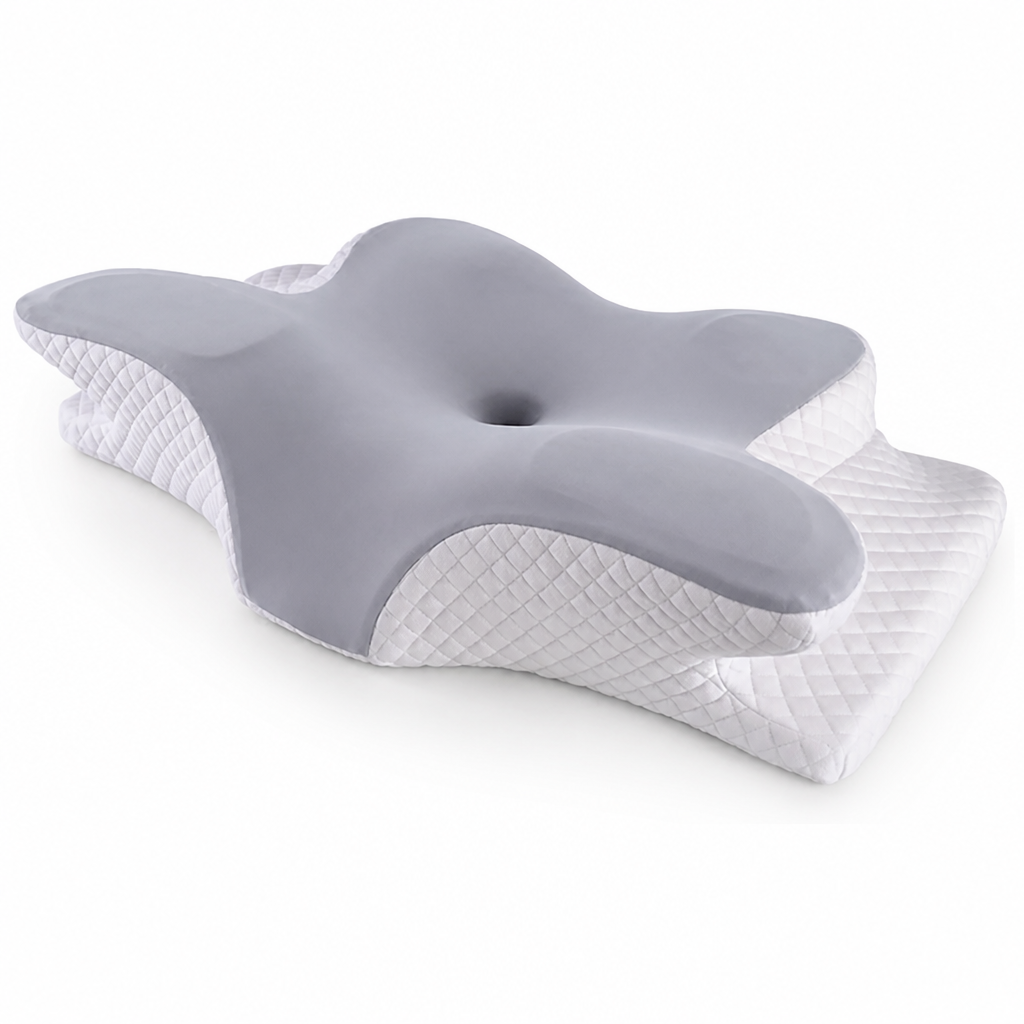 Neck Support Pillow Ergonomic Contour Breathable Hypoallergenic Removable Cover