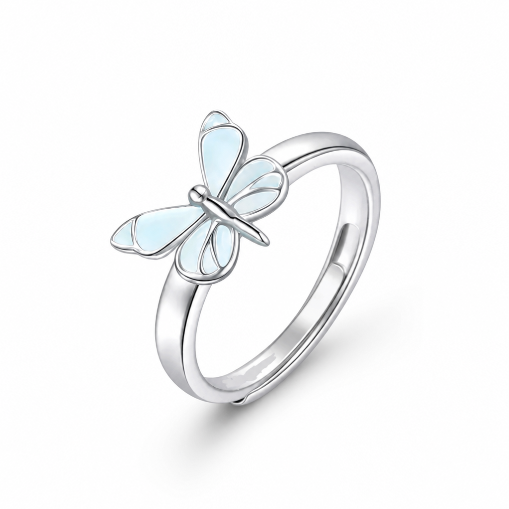 Necklace & Bracelet Butterfly Charm Glow-In-The-Dark