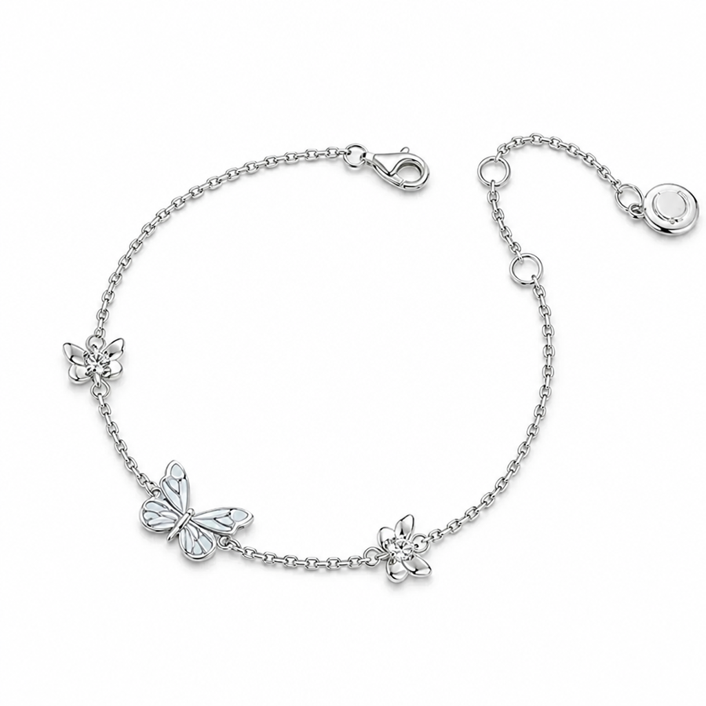 Necklace & Bracelet Butterfly Charm Glow-In-The-Dark