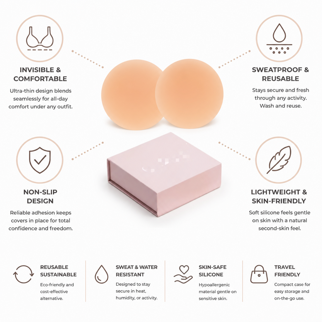 Nipple Covers Silicone Invisible Sweatproof