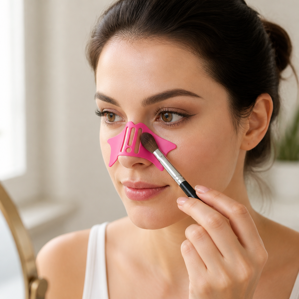 Nose Contour Stencil Reusable Silicone Precise Contouring