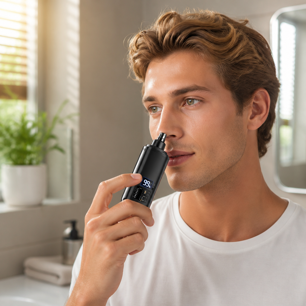 Nose Hair Trimmer Rounded Blade Waterproof USB Type-C