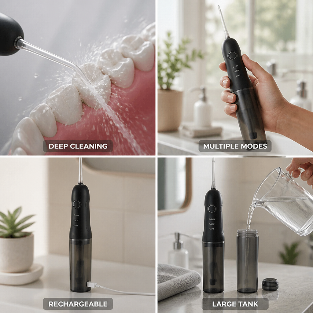 Oral Irrigator Rechargeable Multiple Modes Large Tank