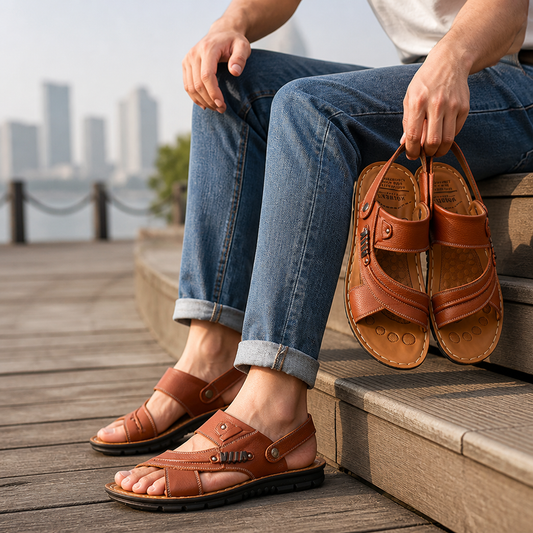 Orthopedic Adjustable Hook-And-Loop Non-Slip Sandals For Men