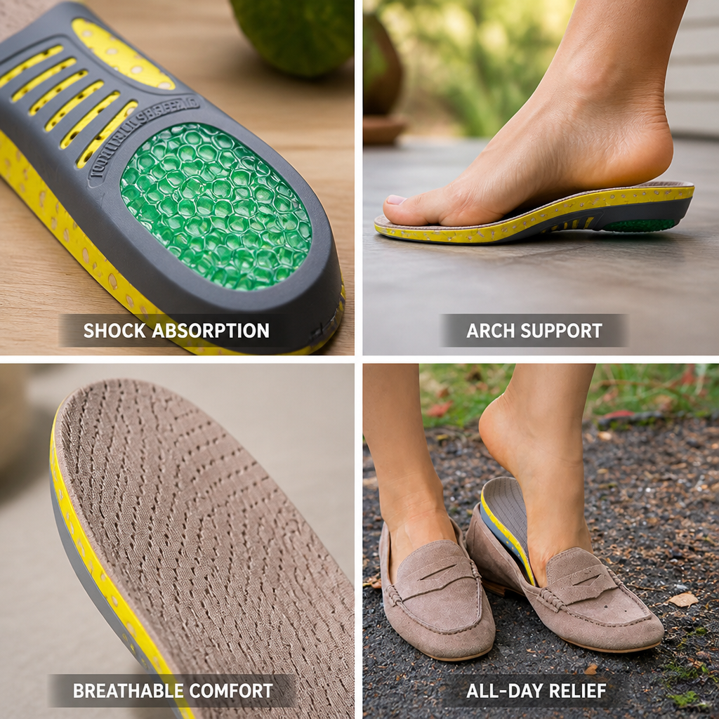Orthopedic Insoles Arch Support & Shock Absorption