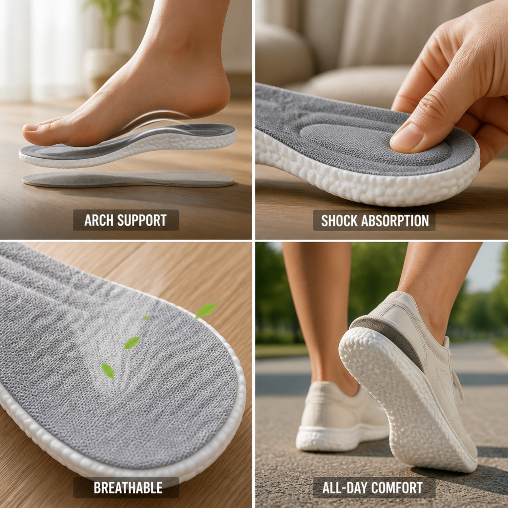 Orthopedic Insoles Memory Foam Arch Support