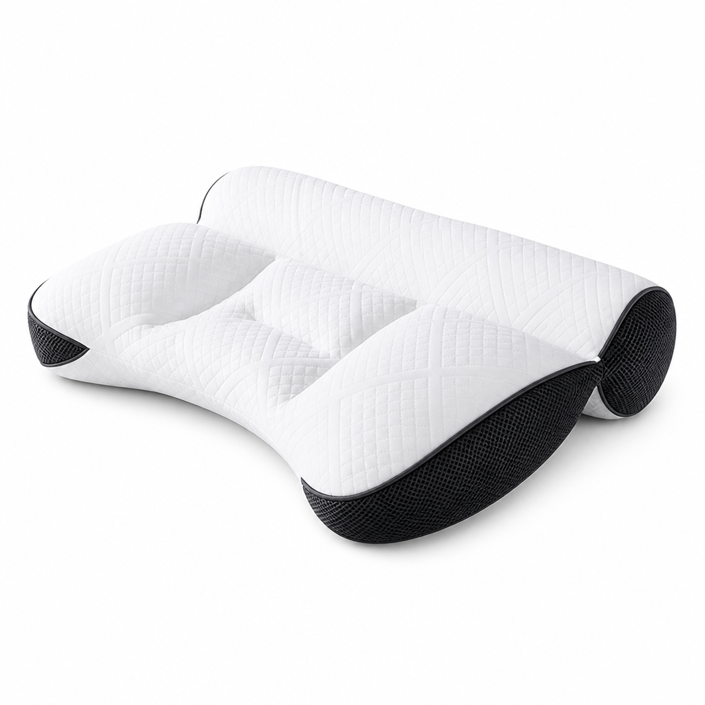 Orthopedic Neck Pillow Contoured Ergonomic Memory Foam Removable Cover