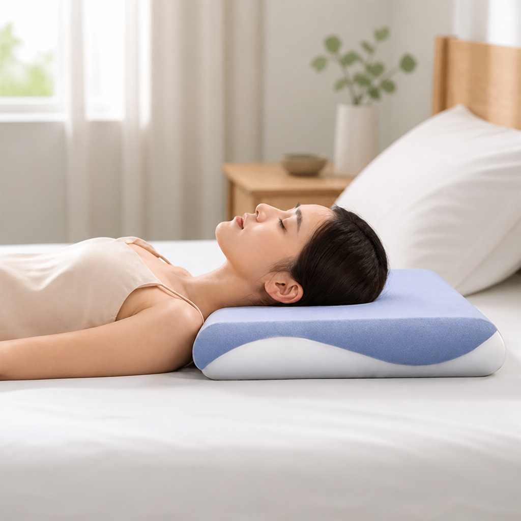 Orthopedic Pillow Contour Memory Foam Removable & Washable Cover