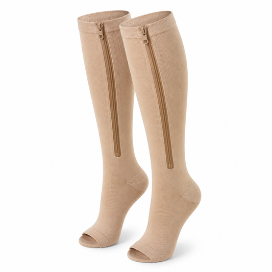 Orthopedic Targeted Compression Socks With Side Zipper for Seniors