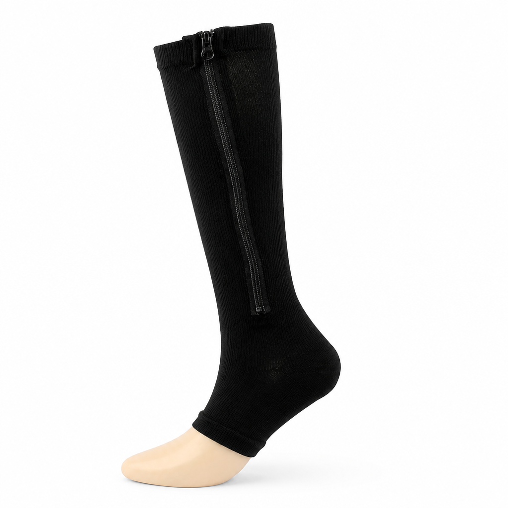 Orthopedic Targeted Compression Socks With Side Zipper for Seniors
