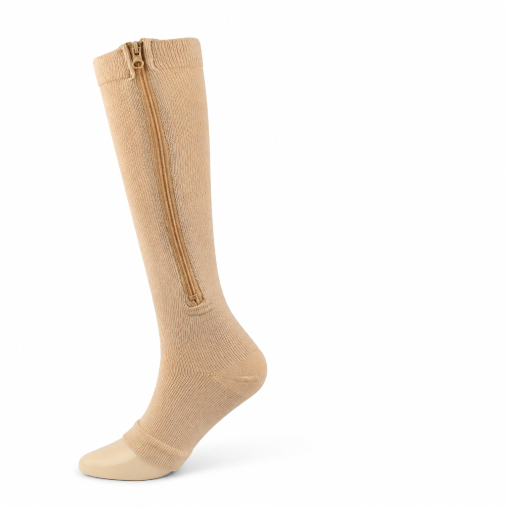 Orthopedic Targeted Compression Socks With Side Zipper for Seniors