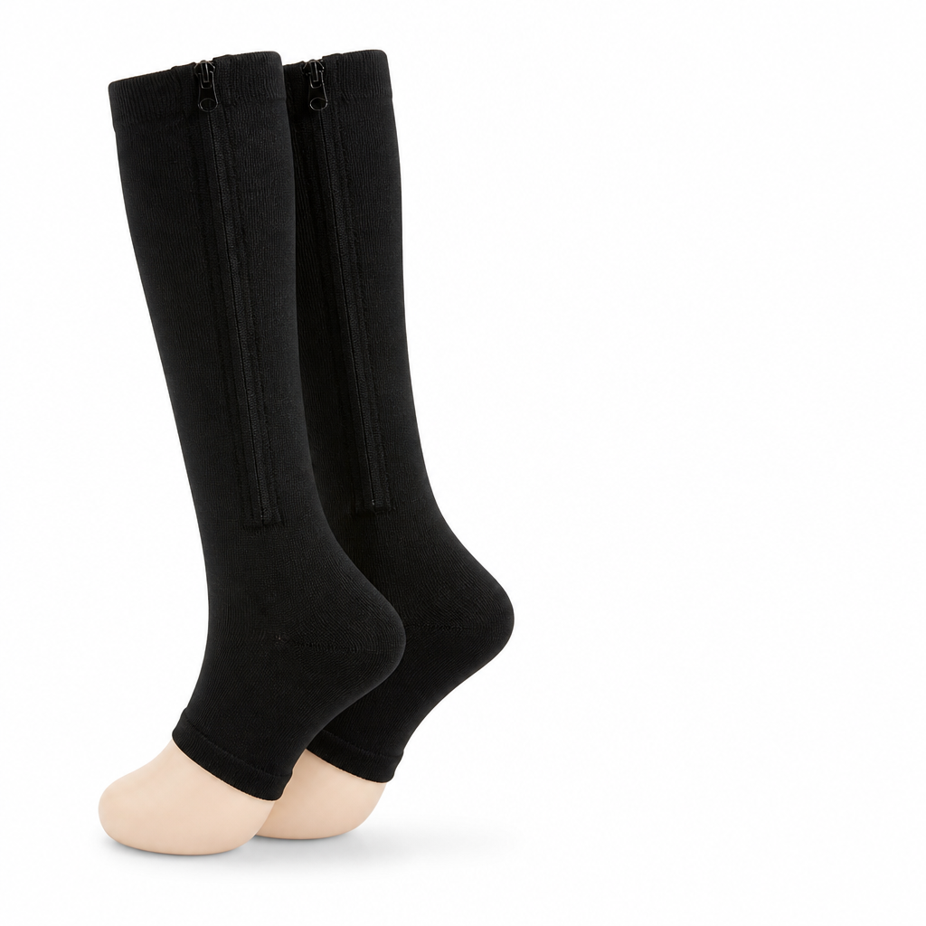Orthopedic Targeted Compression Socks With Side Zipper for Seniors