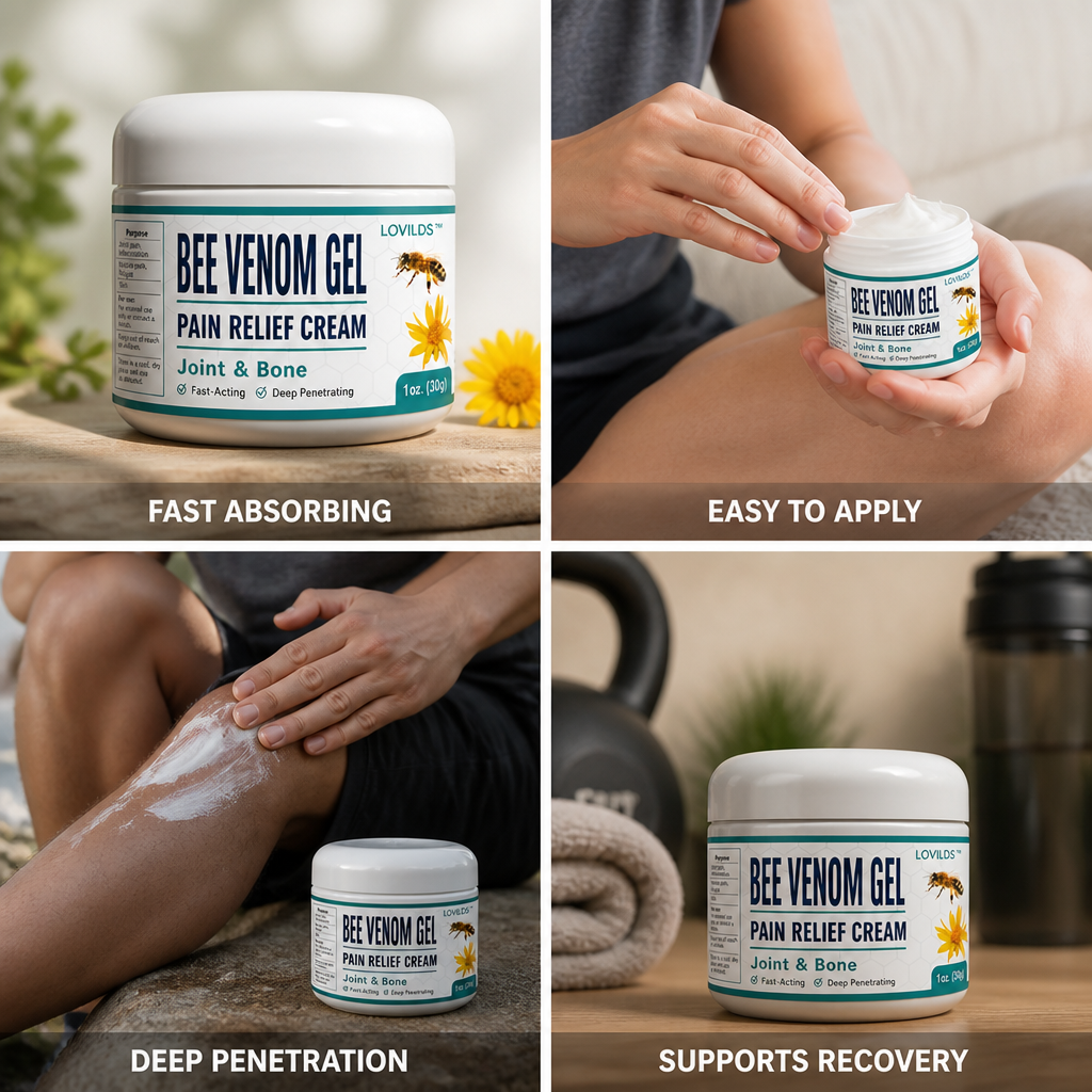 Pain Relief Cream Warming Bee Venom Fast-Absorbing