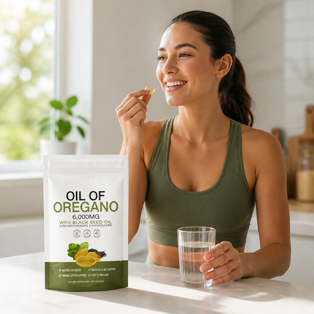 Parasite Cleanse Supplement Oregano Oil & Black Seed 60 Pills