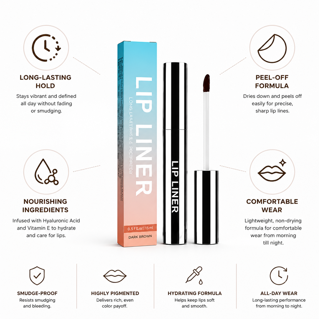 Peel-Off Lip Liner Long-Lasting Smudge-Proof Hyaluronic Acid