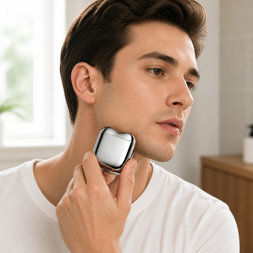 Pocket Electric Shaver Stainless Steel Foil USB Rechargeable 60-Min Runtime