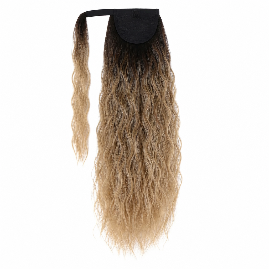Ponytail Extension Voluminous Drawstring Secure Hold High-Temperature Synthetic