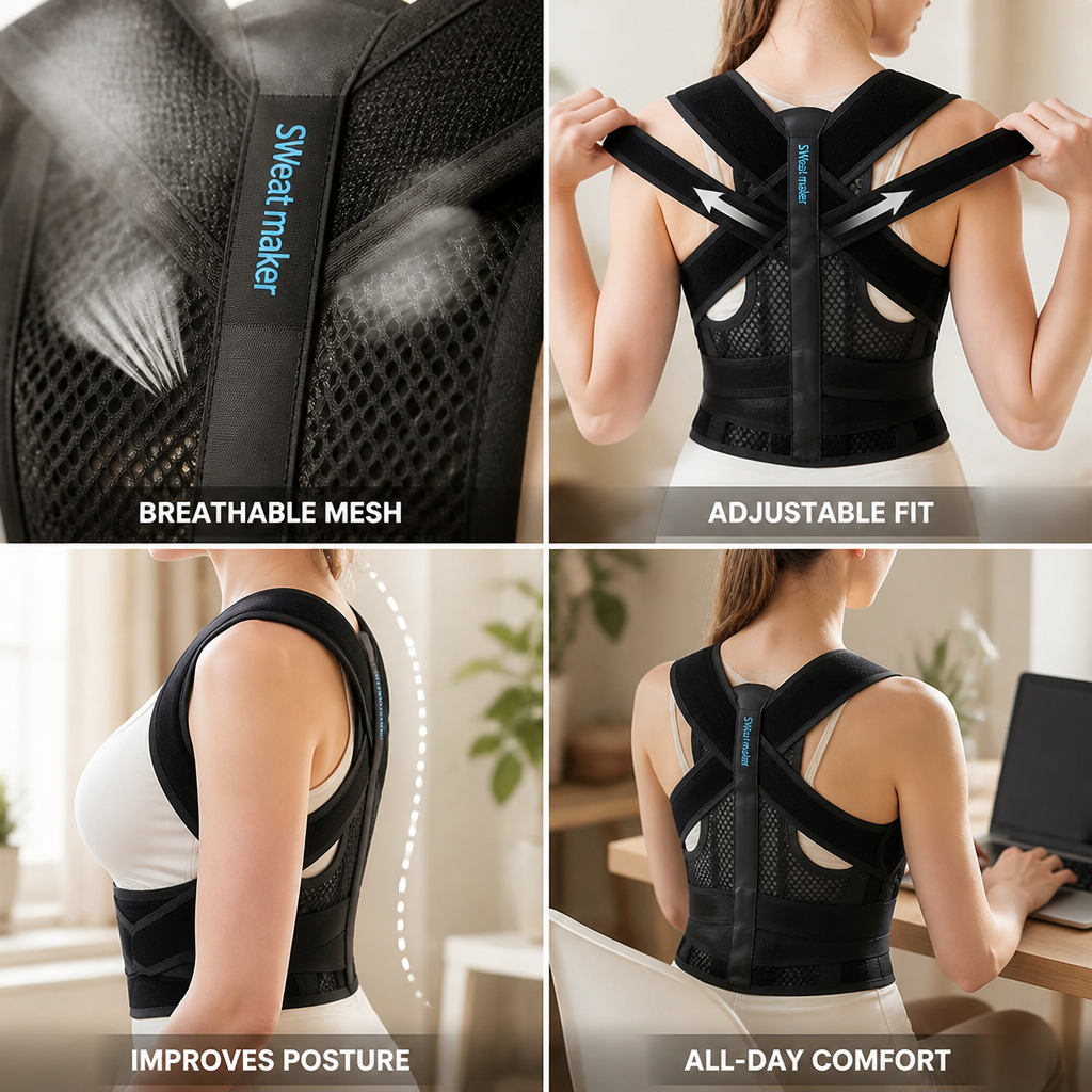 Posture Brace Adjustable Breathable Mesh Spinal Support