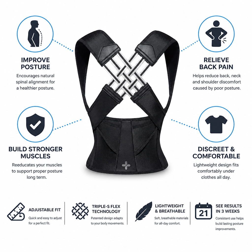 Posture Corrector Adjustable Back Support